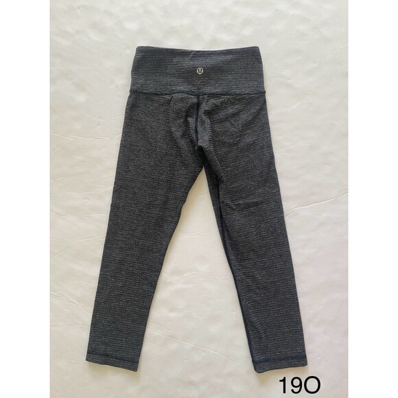 lululemon athletica Pants - LULULEMON Gray Black Heathered Legging Size‎ 2 Activewear Bottoms